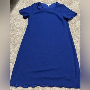 Blue Scalloped Dress Women’s Size Medium